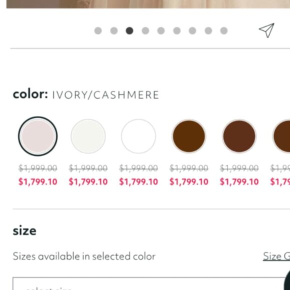 David’s Bridal Illusion Cap Sleeve Lace Wedding Dress Size 14 Ivory/Cashmere - Picture 15 of 16